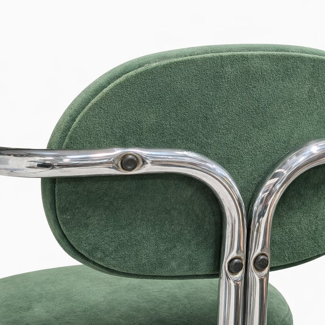 Space Age Chairs with Green Upholstery, 1970s, Set of 2 For Sale - Image 5 of 10