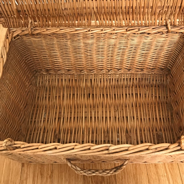 Vintage French Wicker Picnic Basket Chairish