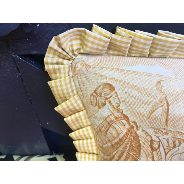 Mary Jane McCarty Designs Antique Toile Pillow For Sale - Image 4 of 6