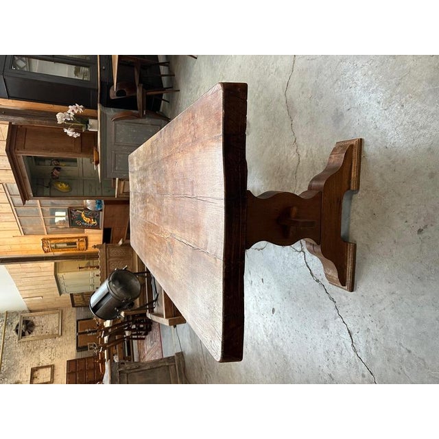 Brown Monastery Table in Oak, 1940s For Sale - Image 8 of 15
