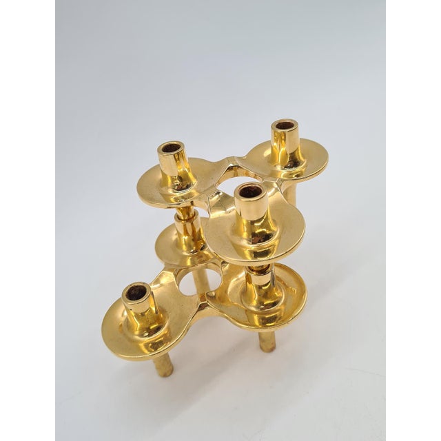Orion Modular Candlesticks in Brass from BMF, Denmark, 1970s, Set of 2 For Sale - Image 10 of 13