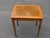 Vintage Leather Top Side Table For Sale - Image 4 of 8