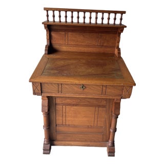 1900-1909 Victorian Davenport Slant Top Desk For Sale