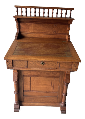 1900-1909 Victorian Davenport Slant Top Desk
