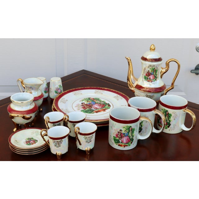 Gold 1960s Imperial Chekoslavakia Demitasse Tea Set, 20 Pieces For Sale - Image 8 of 8