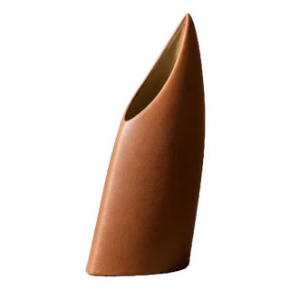 Mid-Century Modern German Red Stoneware Brick Vase from Asa Selection, 1980s For Sale