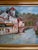 1990s J Borin French School River Town Landscape Oil Painting Signed For Sale - Image 6 of 12