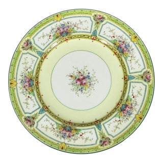 Antique Royal Worcester Z506 Dinner Plate With Green Edge 10.5” Plate England For Sale