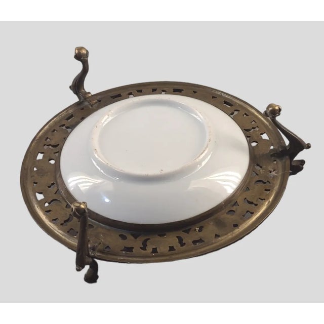 Antique Late 19th Century Portrait Plate Queen Louise of Prussia Bronze Card Trinket Tray Holder For Sale - Image 10 of 10