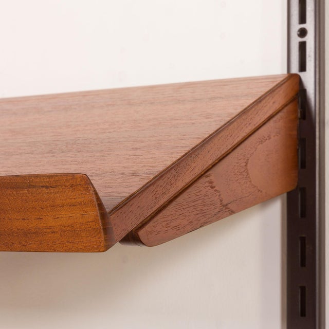 Teak 3-Bay Wall Unit with Desk by Kai Kristiansen for FM Møbler, Denmark, 1960s For Sale - Image 15 of 18