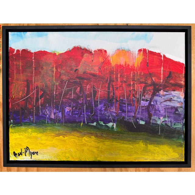 Summer Landscape' by Beverly Myers Modern Painter, School of Wolf Kahn For Sale In West Palm - Image 6 of 7