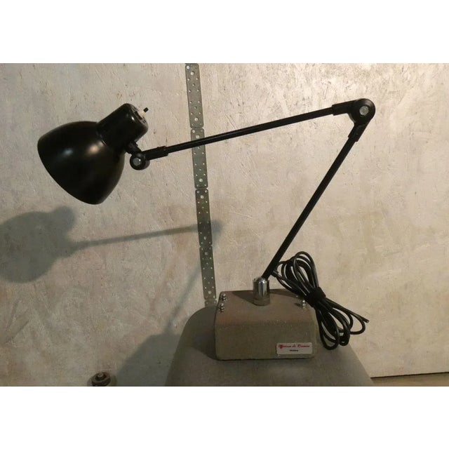 Industrial Table Lamp with Stone Base from Officina di Ricerca, Circa 1970s For Sale - Image 6 of 13