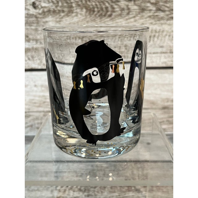 Late 20th Century Late 20th Century Krosno Penguin Glasses, Set of 4 For Sale - Image 5 of 9
