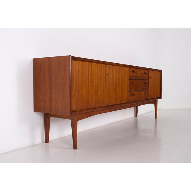 Scandinavian Teak Sideboard with Three Doors, 1960s For Sale - Image 4 of 8