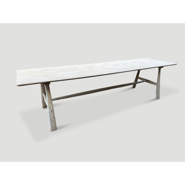 Andrianna Shamaris St. Barts Couture Teak Wood Dining Table For Sale - Image 17 of 18