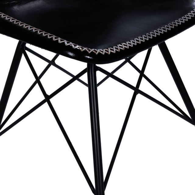 2020s Inland Leather Side Chair, Black For Sale - Image 5 of 8