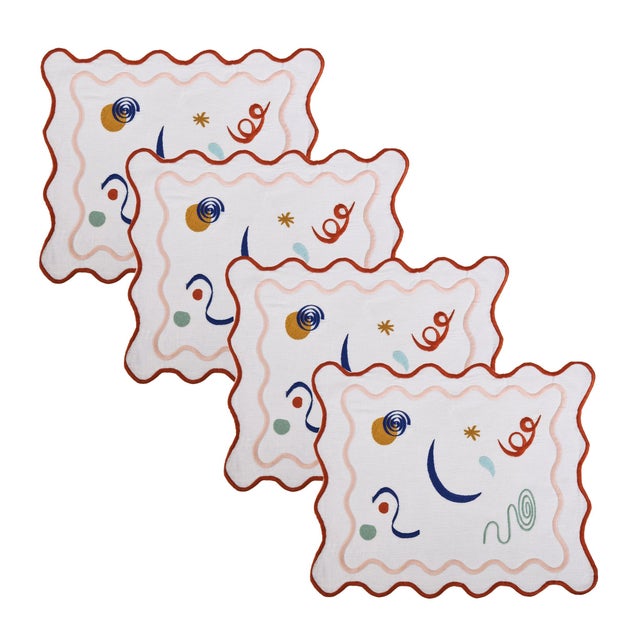 Your table will become your canvas with our fanciful Celestial Collection placemats—available in both round and rectangle...
