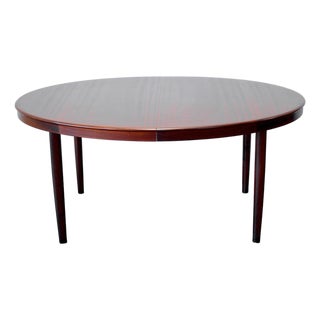 Bramin Møbler Mahogany Oval Dining Table With 2 Leaves Designed by h.w. Klein For Sale
