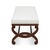 Transitional Bunny Williams Home Charlottesville Bench in Mahogany with Cream Linen Upholstery For Sale - Image 3 of 5