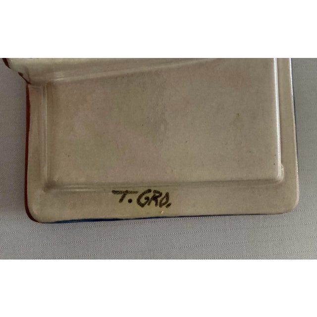 Contemporary Mexican Artist Signed Floral Ceramic Picture Frame For Sale In New York - Image 6 of 7