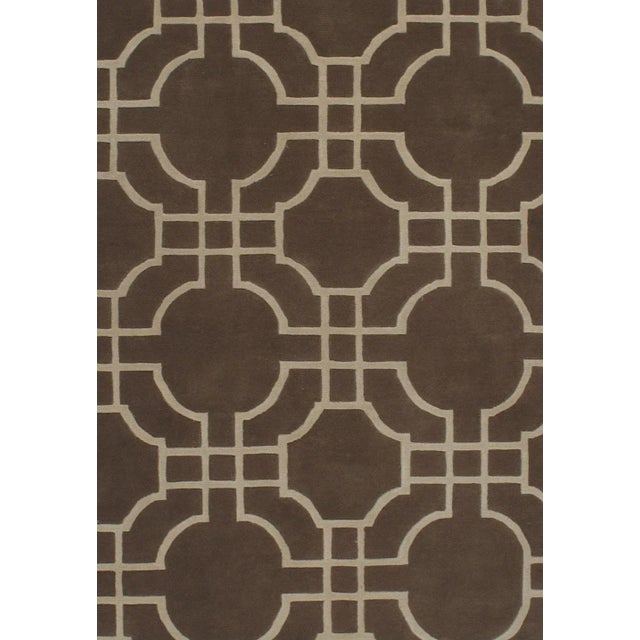 Olympic Collection Taupe Cream Rug 9' X 12' For Sale In New York - Image 6 of 6