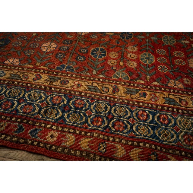 Chinese 1930s Antique Red Ground Asian Design Chinese Khotan Handknotted Pile Wool Rug For Sale - Image 3 of 8