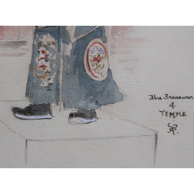Robert Taylor Pritchett, Temple Official, 1882, Watercolor & Pencil, Framed For Sale - Image 14 of 16
