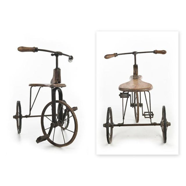 Childrens Tricycle in Iron & Wood, 1800s For Sale - Image 3 of 5