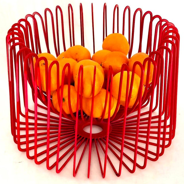 1990's Scandinavian Modern Red Fruit/Centerpiece Bowl Designed by Ehlén Johansson For Sale - Image 10 of 17