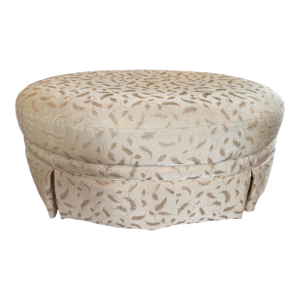 New Century Furniture Floral Cushioned Skirted Ottoman