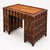 Mid 20th Century Hollywood Regency Scalloped Mahogany Faux Tortoise Kneehole Desk / Vanity For Sale - Image 5 of 7