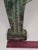 Mid-Century Modern Vintage MCM Brutalist Verdigris Bronze Sculpture Hooded Cloaked Figure Monk 9" For Sale - Image 3 of 9