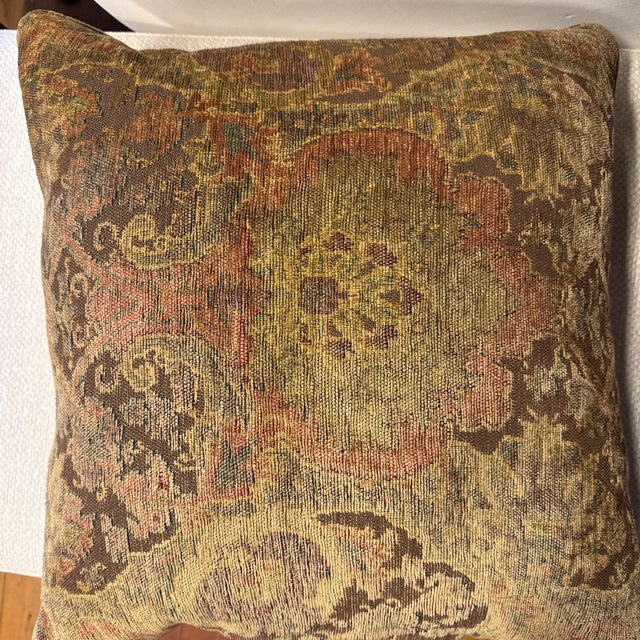 Crate & Barrel Tapestry Pillows, Pair For Sale In San Francisco - Image 6 of 12