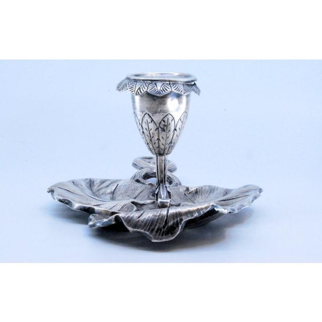 Silver Silver Paddle in the shape of a Leaf with Reliefs For Sale - Image 8 of 11