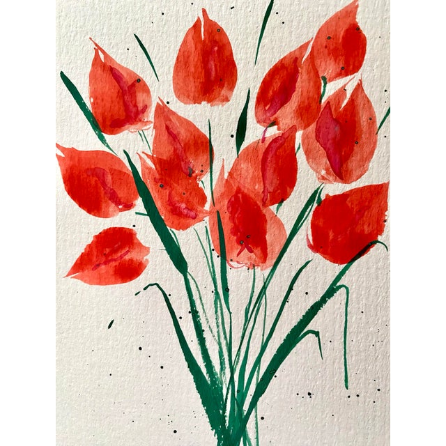 This little watercolor sketch of bright red tulips speaks “Spring”. As with many of my small watercolors, I will leave it...
