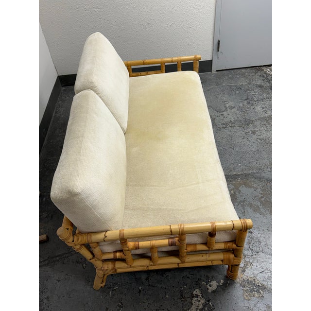 Late 20th Century Vivai Del Sud for Wicker Works Italian Bamboo Sofa, Vintage For Sale - Image 5 of 12