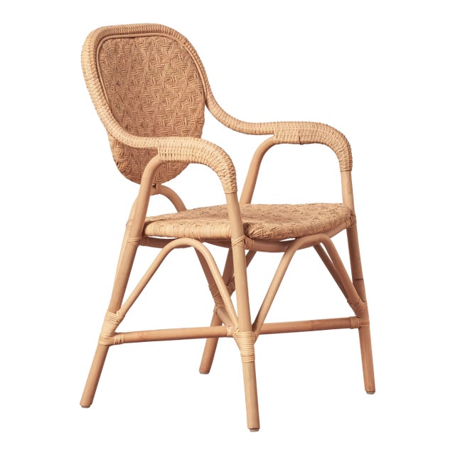 Portofino Rattan, Bistro Arm Chairs, Natural For Sale