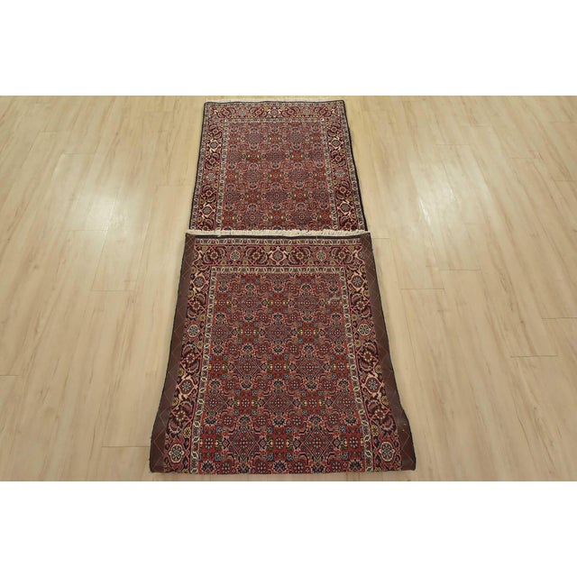 Fine Bidjar Runner 2’8” X 9’9” Red Wool Vintage Traditional Hand-Knotted Rug For Sale - Image 11 of 12