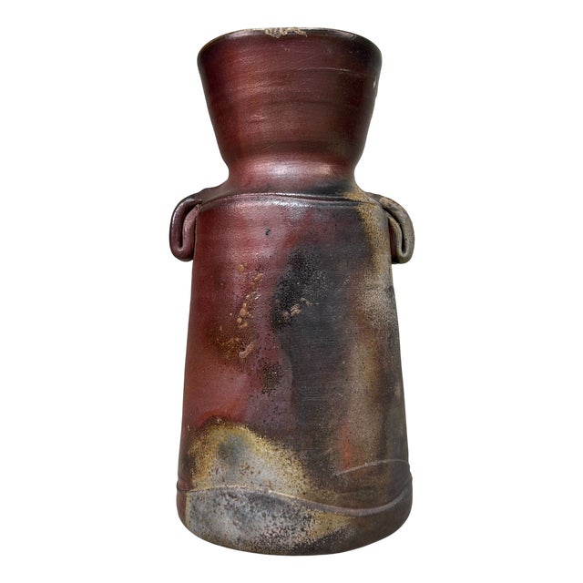 Japanese Bizen Ware Ikebana Vase, 1970 For Sale