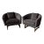 Mid Century Modern Gray Boucle Lounge Chairs - a Pair For Sale