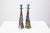 Postmodern Robert Lipnick Candlestick Holders 1994 Signed Hand Painted Pottery Postmodern For Sale - Image 3 of 7