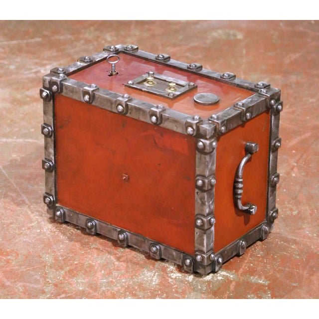 19th C. French Painted Bauche Fireproof Strongbox With Two Letters Combination For Sale - Image 11 of 11