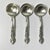 Metal 1940s Vintage Hollywood Regency English Chippendale Silverplate Dessert Spoons - Set of 6. For Sale - Image 7 of 10