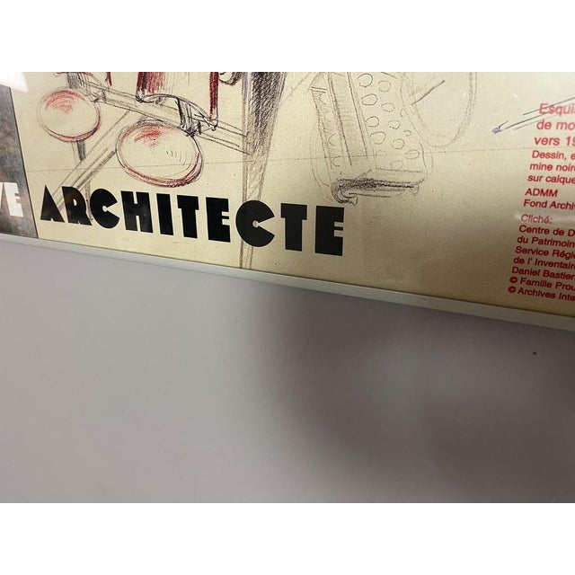 Jean Prouvé Architecte Poster from Archives Internationales, France, 1995 For Sale - Image 12 of 15