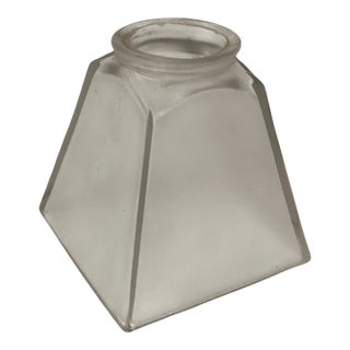 Vintage Art Deco Style Pyramidal Frosted Glass Shade For Sale