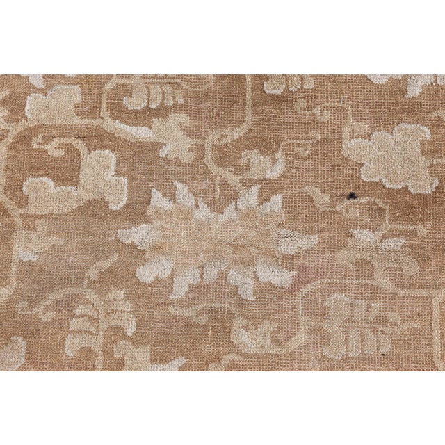 Cream Doris Leslie Blau Antique 19th-Century Chinese Botanic Rug For Sale - Image 8 of 9