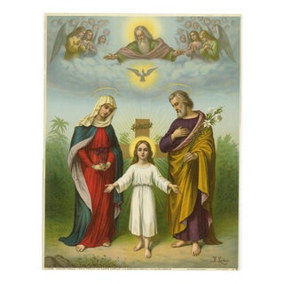 Holy Family with God the Father, 1900, Paper For Sale