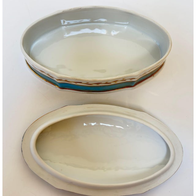 Ceramic Limoges Porcelain Romantic Scene Box, Sevres Style, William Guerin & Co., France For Sale - Image 7 of 7