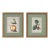Antique Pair Fruit Botanical Engravings Apple & Plum Prints Framed Traditional Decor For Sale