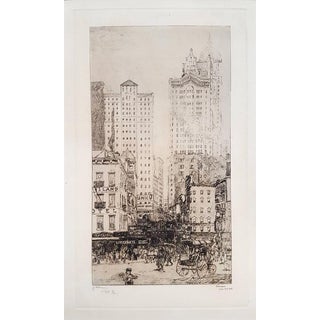 Jean-Emile Laboureur, New York, Courtland Street, 1908, Etching For Sale